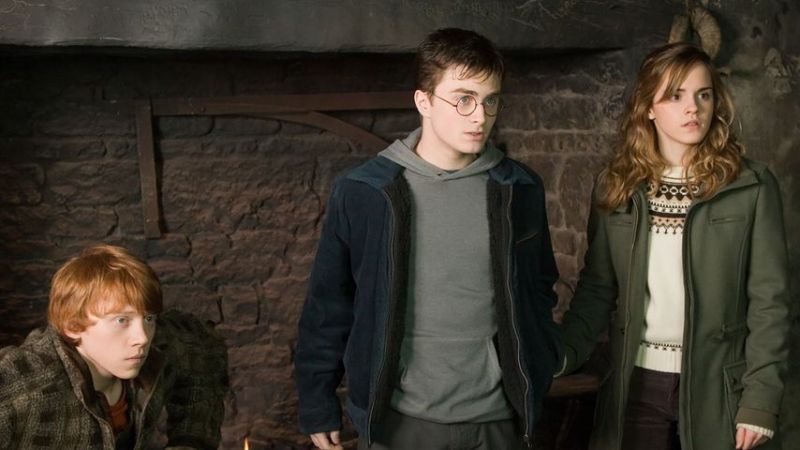 Ron Weasley, Harry Potter und Hermine in 