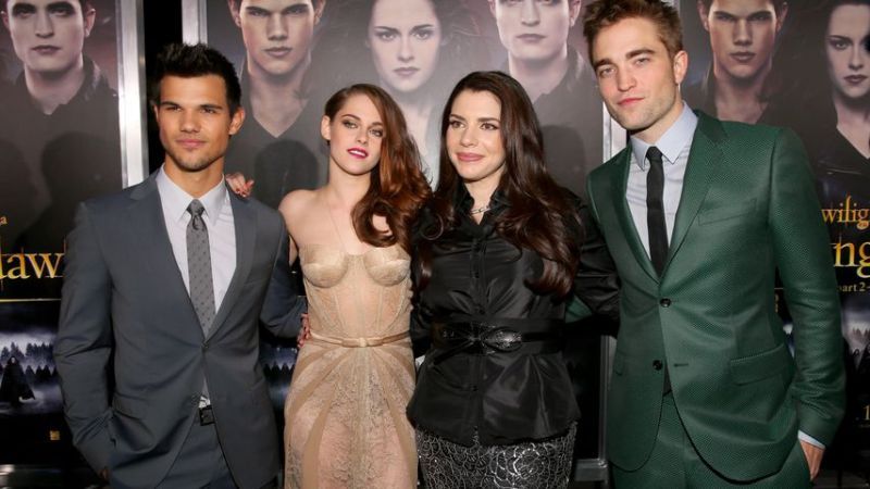 Taylor Lautner, Kristen Stewart, Stephenie Meyer und Robert Pattinson