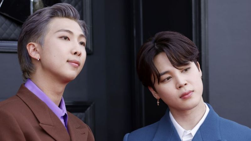 Die BTS-Stars Namjoon und Jimin bei den Grammy Awards 2022