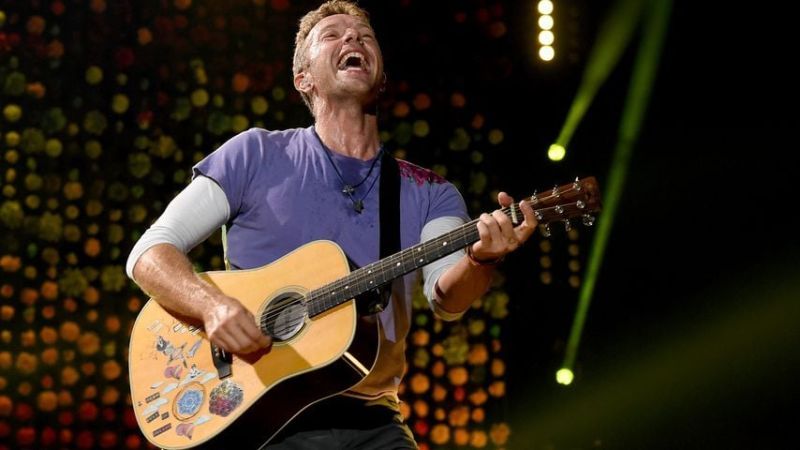 Coldplay-Frontmann Chris Martin während eines Konzerts in Pasadena, 2017
