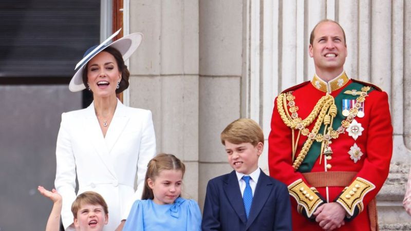 Herzogin Kate, Prinz William und ihre Kinder bei der Militärparade im Juni 2022