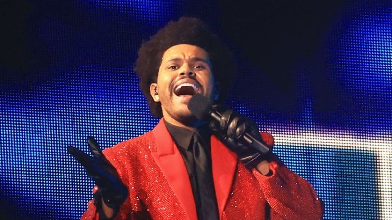 Sänger The Weeknd beim Super Bowl
