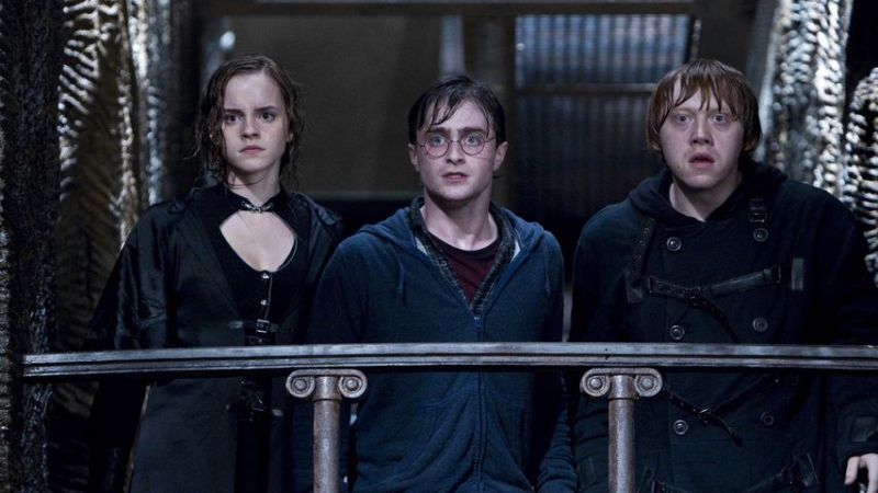 Emma Watson, Daniel Radcliffe und Rupert Grint in 