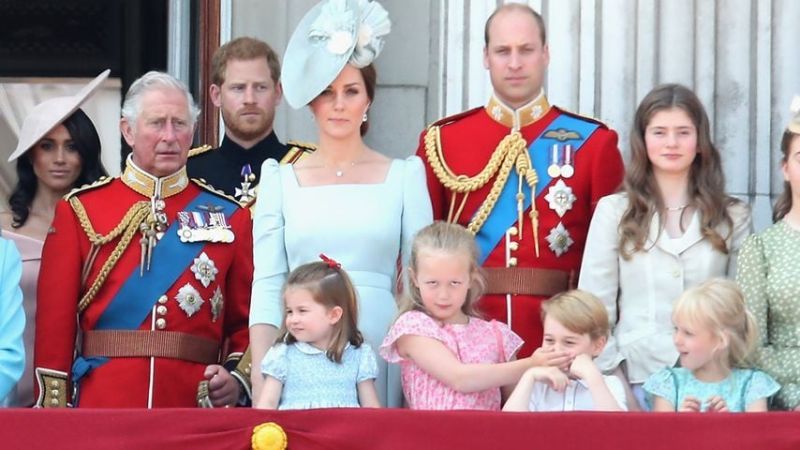 Herzogin Meghan, Prinz Charles, Prinz Harry, Herzogin Kate und Prinz William 2018