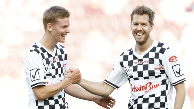 Mick Schumacher und Sebastian Vettel, Juli 2016