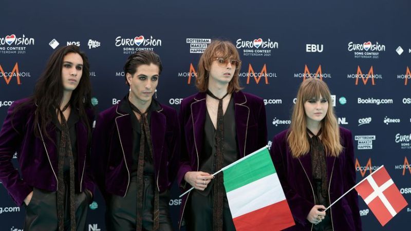 Die Band Måneskin beim Eurovision Song Contest 2021