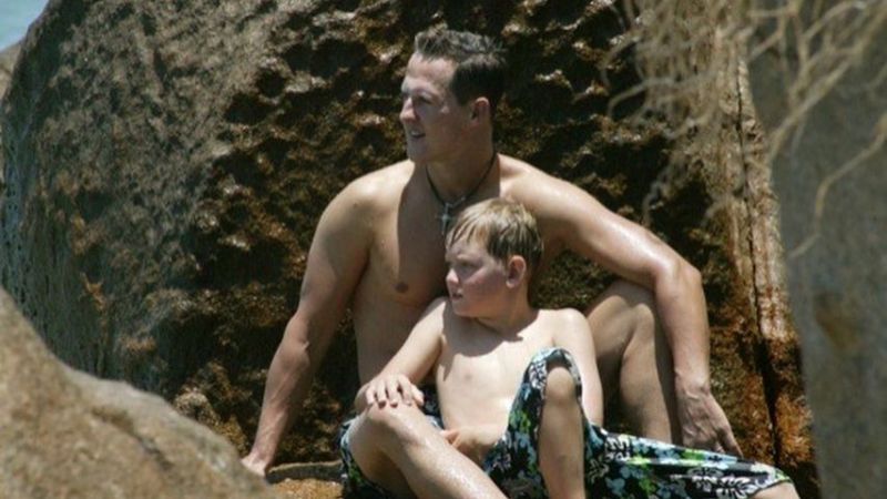 Urlaubsfoto von Mick Schumacher mit seinem Vater Michael Schumacher