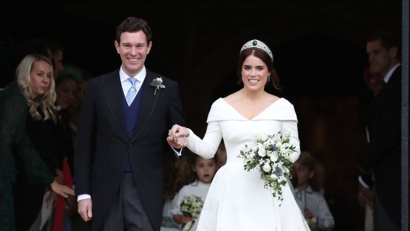 Jack Brooksbank und Prinzessin Eugenie bei ihrer Hochzeit im Oktober 2018