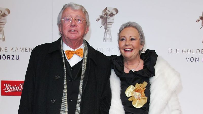 Dieter Thomas Heck und Ragnhild Heck bei der Goldenen Kamera in Berlin im Februar 2008