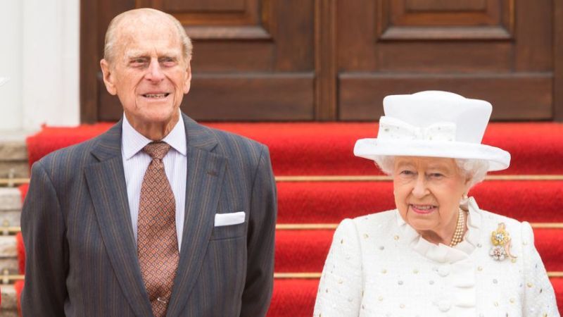 Prinz Philip und Queen Elizabeth II. am Schloss Bellevue, 2015