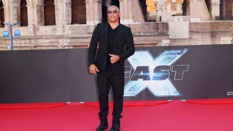 Vin Diesel auf dem roten Teppich in Rom 2023
