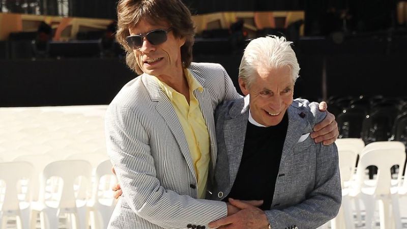 Mick Jagger und Charlie Watts, Rolling-Stones-Mitglieder