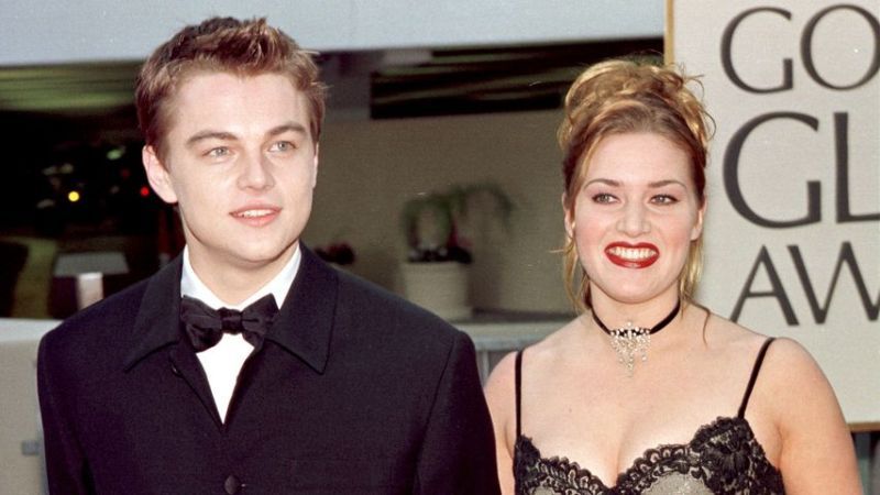 Leonardo DiCaprio und Kate Winslet bei den 55. Golden Globe Awards in Beverly Hills, Januar 1998