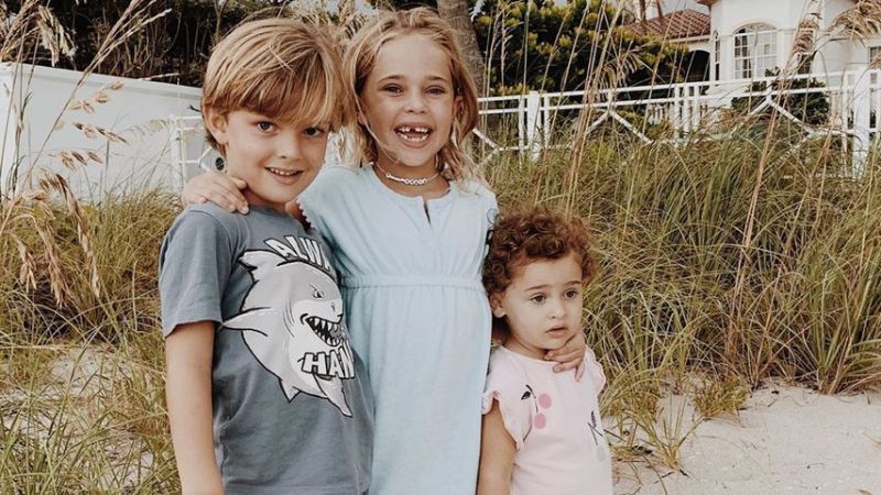 Prinz Nicolas, Prinzessin Leonore und Prinzessin Adrienne von Schweden im Juli 2020