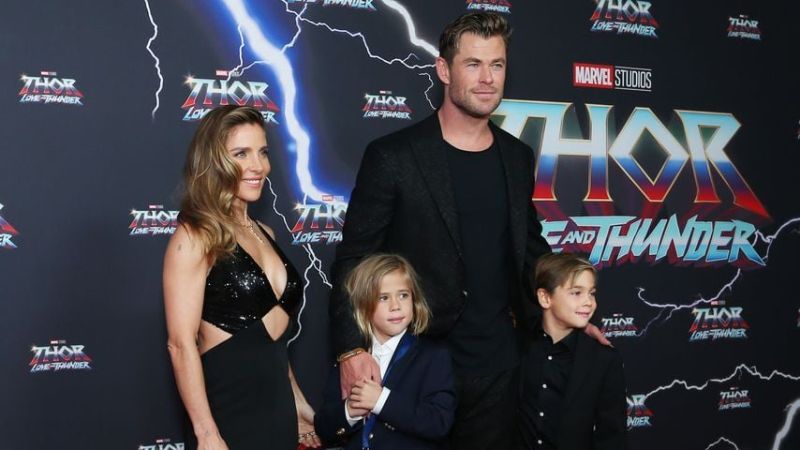 Elsa Pataky, Chris Hemsworth und ihre Kinder Sasha und Tristan im Juni 2022