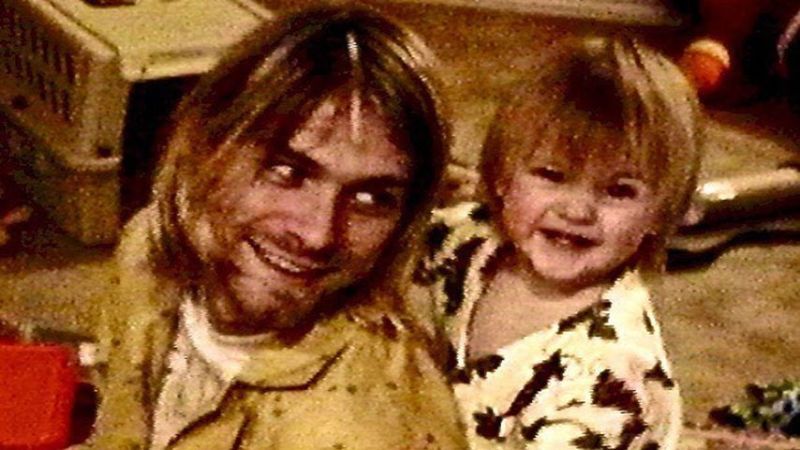 Kurt Cobain mit seiner Tochter Frances Bean Cobain